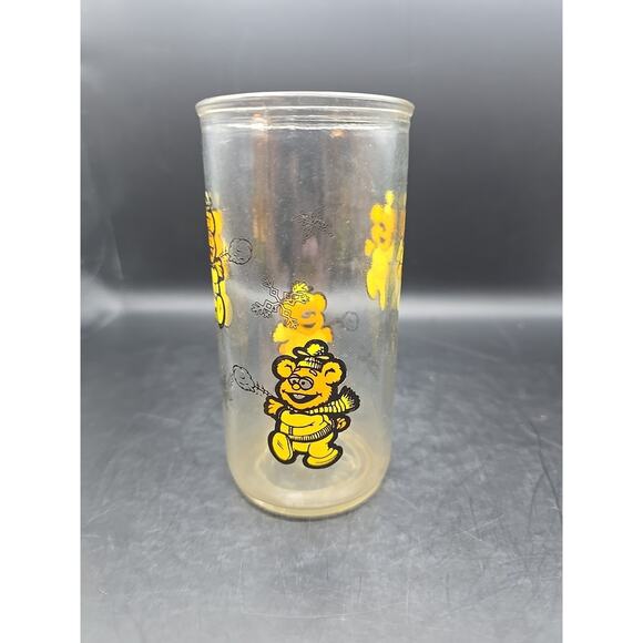 Hansen Associates Other - MUPPET BABIES JELLY JAR DRINKING GLASS Fozzy Bear 1989 Jim Henson Snowflakes